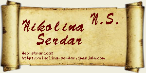 Nikolina Serdar vizit kartica